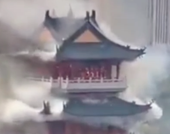 Incendio destruyó un pabellón de 1.500 años del templo Yongqing en China